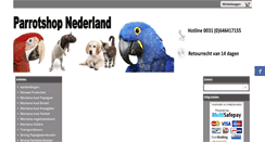 Desktop Screenshot of parrotshopnederland.nl